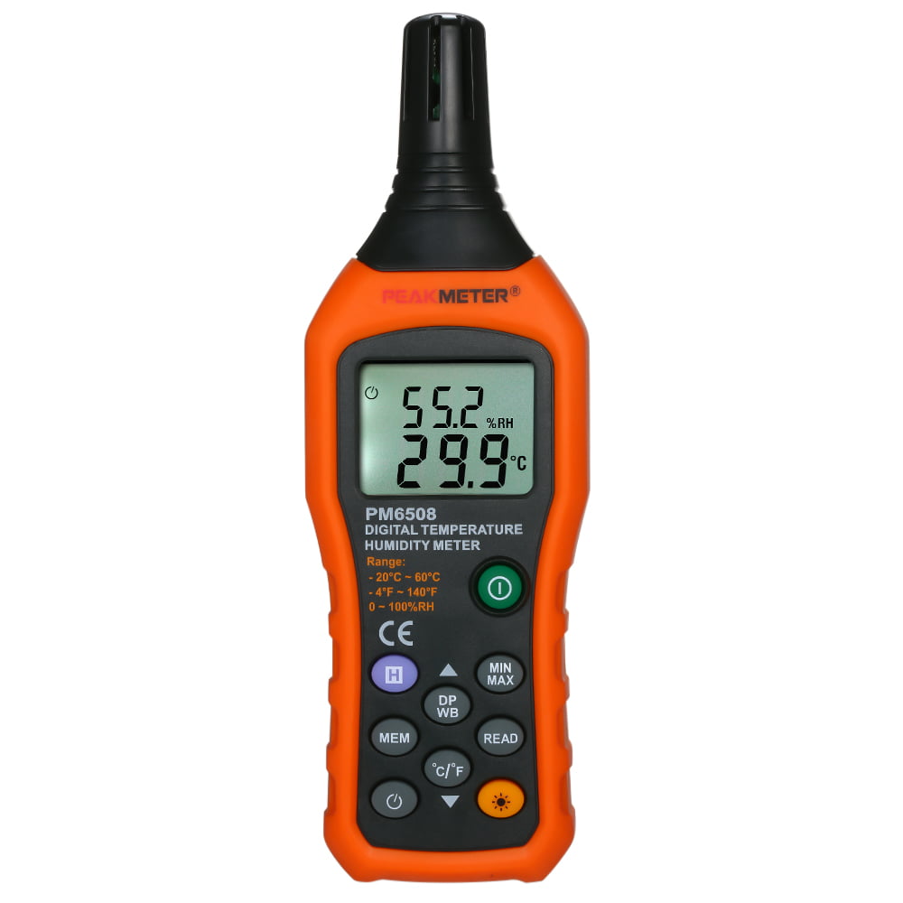 Details about   PEAKMETER Hygrometer Thermometer Ambient/Dew-point/Wet Bulb Temperature Tester 