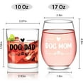 thumbnail image 3 of Gingprous Dog Mom Wine Glass and Dog Dad Whiskey Glass Set, Gifts for Parents Dog Lovers, Mom and Dad Gifts, Christmas Gifts for Parents, 3 of 8