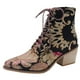 thumbnail image 1 of NECHOLOGY Botas Mujer Adulto Femenino Zapatos Botines de mujer Botas bordadas Zapatos Tacón en punta Botas de punta retro Mujer Botas de gamuza con cordones para mujer (Black, 5.5), 1 of 7