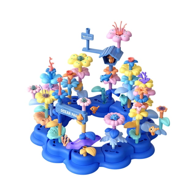 B Kids Building Blocks Set Creative Garden Flower Arrangement Diy Toy Educational Construction Kit For Boys And Girls Stem Learning Activity Gift 695G