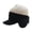 Khaki, variant on Xijirk Two Tone Contrast Rib Knit Visor Beanie with Lined Ear Flap Windproof Thermal Headwear for Cycling Jogging Men Autumn Winter Daily Commute,Grey,One Size