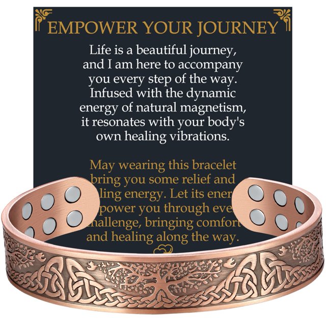 Pulsera Jecanori de cobre para hombre con 18 veces de fuerza magnética