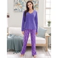 thumbnail image 4 of Women's Soft and Warm Lightweight Pajama Sleepwear Set with Pants RHW2862, 4 of 7
