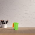 thumbnail image 4 of Luxshiny Small Plastic Boxes Mini Recycling Bin Plastic Green Bucket With Orange Lid For Storage Cabinet 1Pcs Back to School, 4 of 6