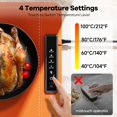 thumbnail image 2 of Alfombrilla para calentar alimentos, bandeja eléctrica para calentar alimentos, 4 temperaturas, color naranja, 2 of 8