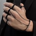 thumbnail image 3 of Hand Chain Ring Bracelet Hand Chain Punk Bracelet Hand Chain Bracelet Gothic Chain Butterfly Bracelet Gold Chain Bracelet Hand Jewelry For Women[J6443], 3 of 5