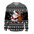 thumbnail image 4 of NLLSHGJ Chandails à Capuche pour Hommes à Fermeture Éclair Graphique Automne et Hiver Tendance Décontractée Imprimé de Noël Chandail Col Rond Chandails en Molleton Hauts pour Hommes, 4 of 4