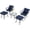 Gray/Blue((5PCS)), variant on 3 Piece Patio Bistro Set,Outdoor Wicker Apartment Balcony Furniture Sets, Rattan Table and Chairs Set of 2 for Porch Backyard Lawn Poolside Deck, Beige