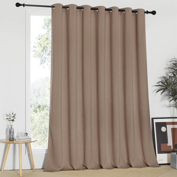 NICETOWN Light-Blocking Window Treatment - Thermal Insulated Room Darkening Drape for Large Windows (1 Pack, Width 100-in by Length 95-in, Cappuccino)