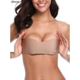 thumbnail image 5 of Spencer Women's Deep V Strapless Invisible Bras Backless Self Adhesive Push Up Magic Sticky Plunge Bra Breathable "Skin,Cup C/D", 5 of 7