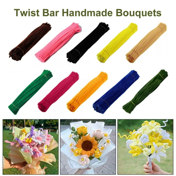 200Pcs Pipe Cleaners Craft Kit Creative Parent-Child Interaction Hands-on Ability Development Chenille Stems DIY Supplies