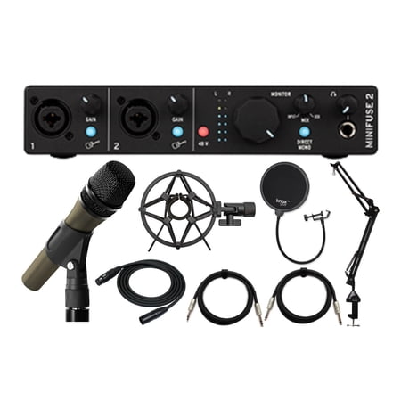 UPC: 0196271659815 | Arturia MiniFuse 2 Audio Interface Bundle  Microphone and Recording Accessories