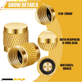 thumbnail image 2 of 1/4 Flare Cover, Round Brass with Neoprene O-Ring Seal, HVAC Valve Cover, Refrigerant Lock Cover, HVAC Lock Cover 80PCS, 2 of 5