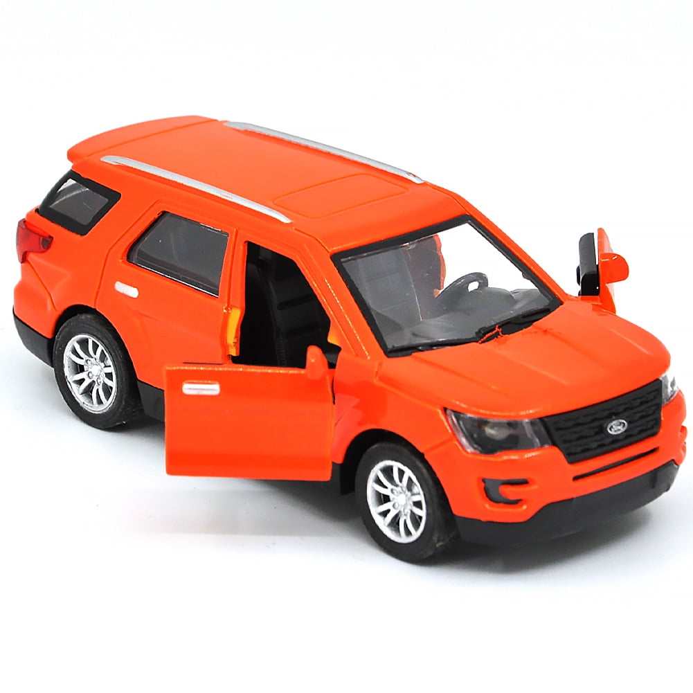 1: 36 is suitable for Ford Explorer alloy die-casting metal car models, with sound, light, and rebound functions, children's toy car collections, boys' birthday gifts