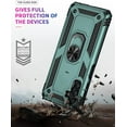 thumbnail image 6 of for Galaxy A13 5G Case, Samsung A13 5G Case,with HD Screen Protector, [Military Grade] Ring Car Mount Kickstand Hybrid Hard PC Soft TPU Shockproof Protective Case for A13 5G (Dark Green), 6 of 12