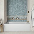 thumbnail image 2 of Streamline NAL-5380-PBR 66 in. x 32 in. Acrylic Right-Hand Drain Alcove Bathtub in Glossy White With External Drain in Polished Brass, 2 of 10