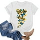 thumbnail image 2 of Gibobby Camisetas de verano para mujer Camiseta verano para mujer, camiseta informal manga corta con gráfico(Blanco,G), 2 of 4
