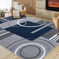 thumbnail image 4 of Modern Washable Area Rugs, Contemporary Geometric Circles Carpet with Non-Slip Backing, 4 of 8