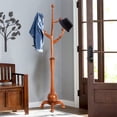 thumbnail image 3 of WOOW DEPOT Large Wood Coat Rack Heavy Duty Freestanding Clothes Hanger Stand w/ Stable Base & 8 Tree Branch Hooks for Entryway Hallway Bedroom, 3 of 10