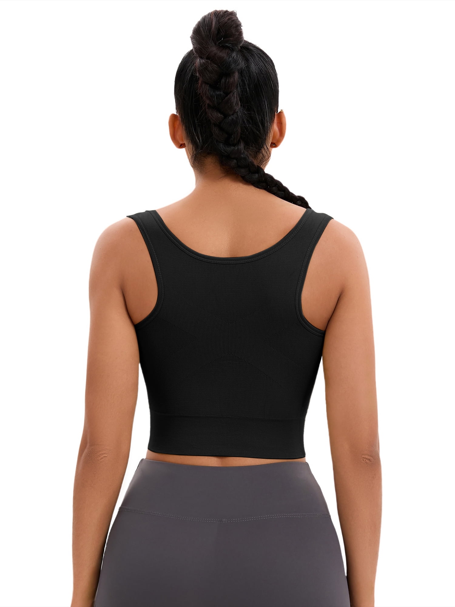 DARING DIVA Full Support Sports Bras Workout Wirefree Comfortable Bra M Black