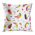 thumbnail image 1 of BOSDECO Modern Bananas Tropical Leaves and Geometric All are Hidden Under Mask Pattern Not Cropped and Can Be Pillowcase Pillow Cover Cushion Case 16x16 inch, 1 of 1