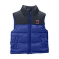 thumbnail image 3 of Boys Quilted Vest Outwear Warm Fashion Casual Full Zip Winter Sleeveless Jacket Blue 12, 3 of 5