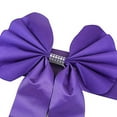 thumbnail image 6 of BalsaCircle 5 Purple Reversible Satin Faux Leather Bow Tie Chair Sashes Buckles Party Event, 6 of 8