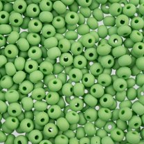 John Bead Czech Glass Seed Beads 6/0 (24g) Opaque Green Bead