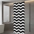 Black Moire Ombre Window Privacy Film, Water Ripple Stripe Farmhouse ...