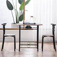 thumbnail image 4 of Table de Petit-Déjeuner (une Table et Deux Chaises) (Bois Feu Noir), 4 of 8