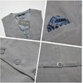 thumbnail image 3 of MAGE MALE Men's Linen 2 Piece Suit Slim Fit Wedding Groomsmen Summer Vest Pants Set, 3 of 5