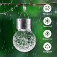 thumbnail image 5 of Linterna solar acoplable | Luces de bola de cristal craquelado con energía solar - Luces de Navidad LED decorativas para césped de patio esquí esquí Gafas de esquí, 5 of 5