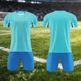 thumbnail image 2 of Atogsazn Kids Boys Summer Jogger Set Children Jersey Short Sleeve Shirts Shorts Outfit Training Tee Tops Light Blue L Fashion, 2 of 6