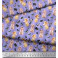 thumbnail image 3 of Soimoi Purple Velvet Fabric Stripe,Insect & Bunny Animal Print Sewing Fabric BTY 58 Inch Wide, 3 of 3