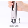 thumbnail image 2 of One Handed Stainless Steel Cooking Tongs with Scalloped Tips, Easy Operation, Soft-touch Handle, Stainless Steel Locking Grill BBQ Tongs for Thin and Thick Cut of Food(12 Inch&9 Inch S, 2 of 7