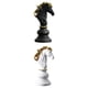 thumbnail image 1 of Escultura de Ajedrez Sunnimix Adorno Estatuilla Oficina Resina 2 Piezas Negro Blanco, 1 of 8