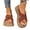 Brown, variant on Women's Cross Strap Platform Slippers, Height Boosting Woven Summer Sandals, Thick Chunky Cushioned Sole Comfort Slides