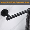 thumbnail image 3 of Matte Black Bath Towel Bar Single Bars Towel Rack Rod Classic Wall Mounted SUS304 Stainless Steel Bathroom Towel Holder Toilet Kitchen Towel Shelf Single Layer,16 inches, 3 of 7