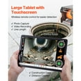 thumbnail image 4 of KFFKFF Sewer Pipe Inspection Robot, 394FT Pipeline Detection Crawling Robot with 2MP Front/Rear Cameras & Touchscreen Tablet, IP68 Plumbing Camera with Lights & Distance Counter for Industrial Use, 4 of 9
