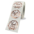 thumbnail image 2 of Thank You Stickers Roll in Two Styles Rose Gold 1 inch 500 Units in One Set, 2 of 5