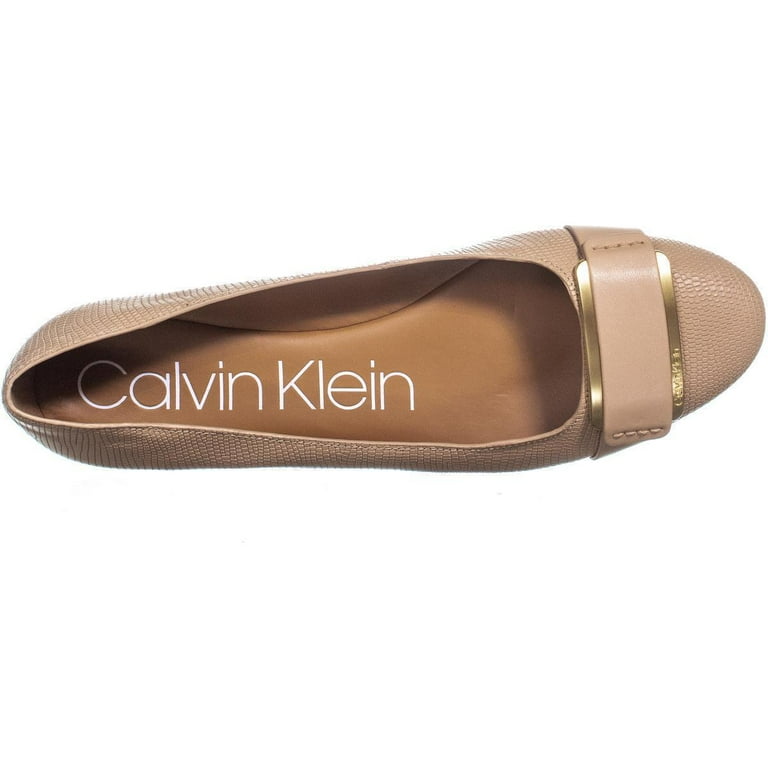 Womens Calvin Klein Oneta Dress Ballet Flats Desert Sand 6.5 US