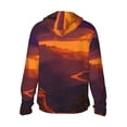 thumbnail image 3 of Uemuo Sunset Valley Western Cowboy Pattern Women's Full Zip UPF 50+ Sun Protection Hoodie Jacket Long Sleeve Sun Shirt Hiking Outdoor Performance with Pockets-Medium, 3 of 9