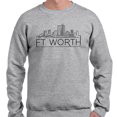 thumbnail image 2 of Skyline Fort Worth Texas Sweatshirt Unisex Medium Grey, 2 of 5