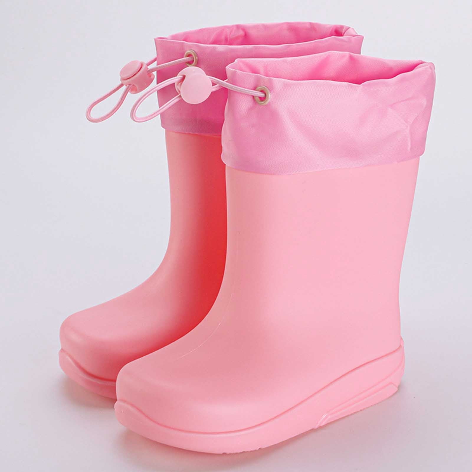 Tween Girls Rain Boots Kids Outdoor Shoes Lightweight Durable Rubber Footwear