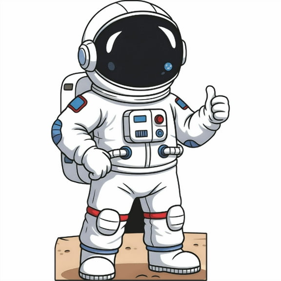 SP13557 Cartoon Astronaut Thumbs Up Cardboard Cutout Standee Standup