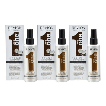 Revlon Uniq One All in One Coconut hair Treatment 5.1oz (Pack of 3)