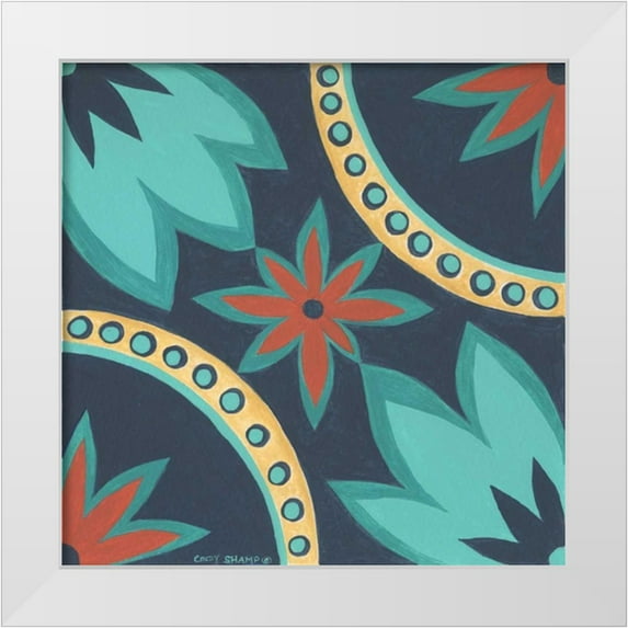 Shamp, Cindy 15x15 White Modern Wood Framed Museum Art Print Titled - Boho Chic I
