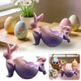 thumbnail image 2 of kjfeif 3D Printed Bunny Family Storage Box, Easter Bunny Bowl for Candy Snacks and Fruit, Decorative Rabbit Figurine Serving Dish for Easter Party Table Decor, 2 of 6