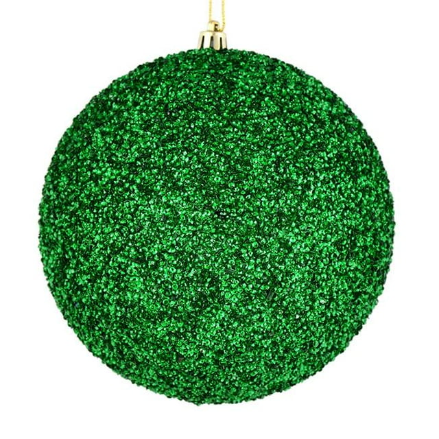 Vickerman N185704D Boule Perlée Verte de 4,75 Pouces avec Perçage 6 par Sac