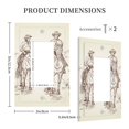 thumbnail image 3 of Fotbe Cowboys Riding Horses In Desert Print Duplex Receptacle Wall Plate, 1-Gang 5.0" x3.0" Wall Outlet Covers, Dual Outlet Faceplates Covers, Color-matched Screws Included-Style U, 3 of 6